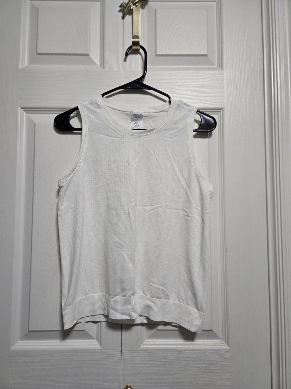 Athleta White Knit Sleeveless Tank